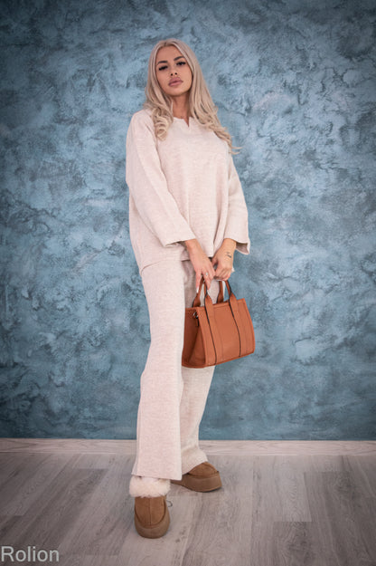 Set Damă Confortabil cu Bluză și Pantaloni – Casual